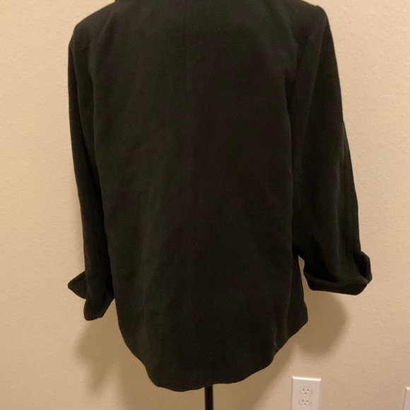 NWT JM Collection Women's Black Long Sleeve Button Front Pea Coat - Size L - Picture 2 of 13